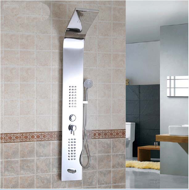 Wholesale And Retail Promotion Polished Rain Shower Column Shower Panel Massage Jets Tub Mixer Tap Hand Shower