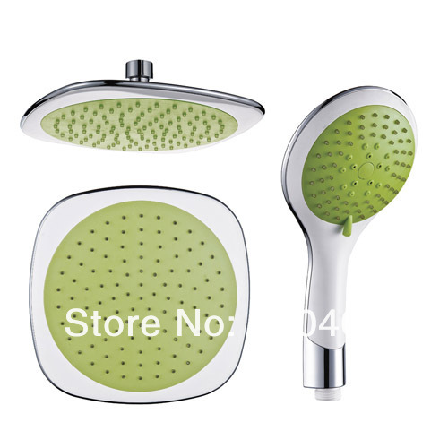 !wholesale 2pcs  bathroom rainfall shower head and multi  spray hand shower ABS material