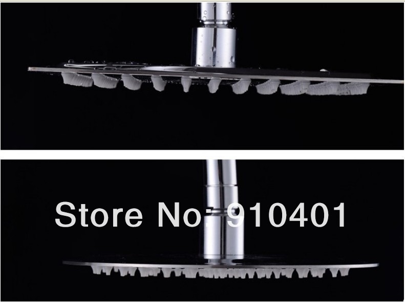 Wholesale And Retail Promotion Big Luxury Bathroom Shower Head 12" Round Rain Shower Head Wall Mounted Shower