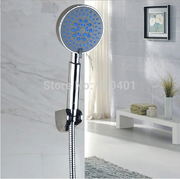 Wholesale And Retail Promotion Chrome Hand Shower Luxury Batnroom Rain Hand Shower + Hose + Hand Shower Holder