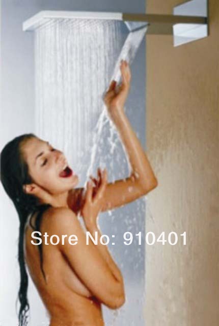Wholesale And Retail Promotion  Luxury Brushed Nickel Brass Shower Head Waterfall Rainfall Shower Sprayer Head