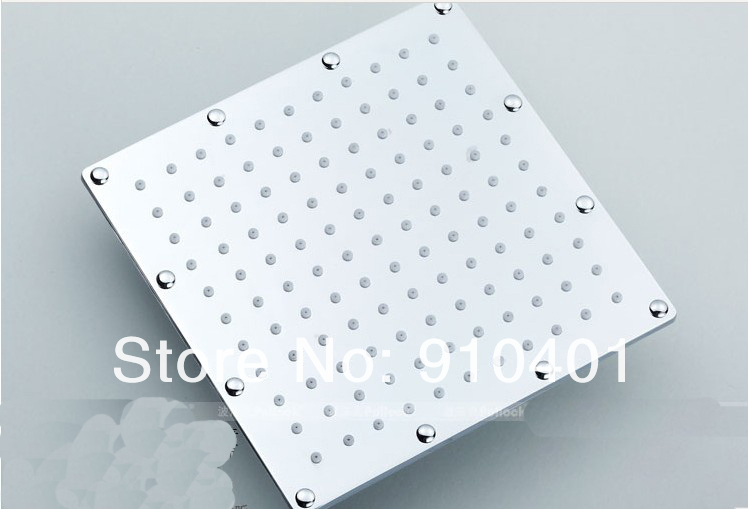 Wholesale And Retail Promotion NEW Luxury Wall Mounted Chrome Brass Square 12" Rainfall Bathroom Shower Head