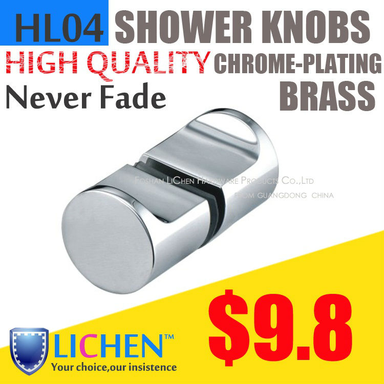 Chinese Factory LICHEN HL96 Modern Chrome plating Copper&Brass Glass shower door knobs Furniture Hardware pull handle