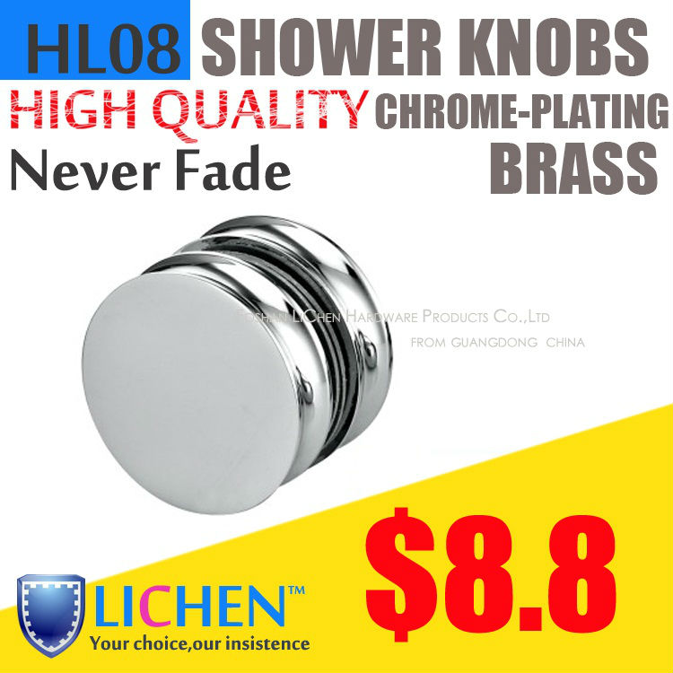 Chinese Factory LICHEN HL96 Modern Chrome plating Copper&Brass Glass shower door knobs Furniture Hardware pull handle
