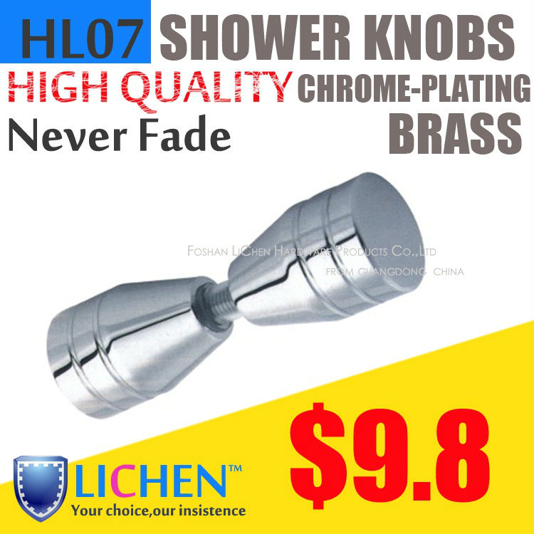LICHEN Chinese Factory Modern Chrome plating Copper&Brass Glass shower door knobs Furniture Hardware pull handle HL92