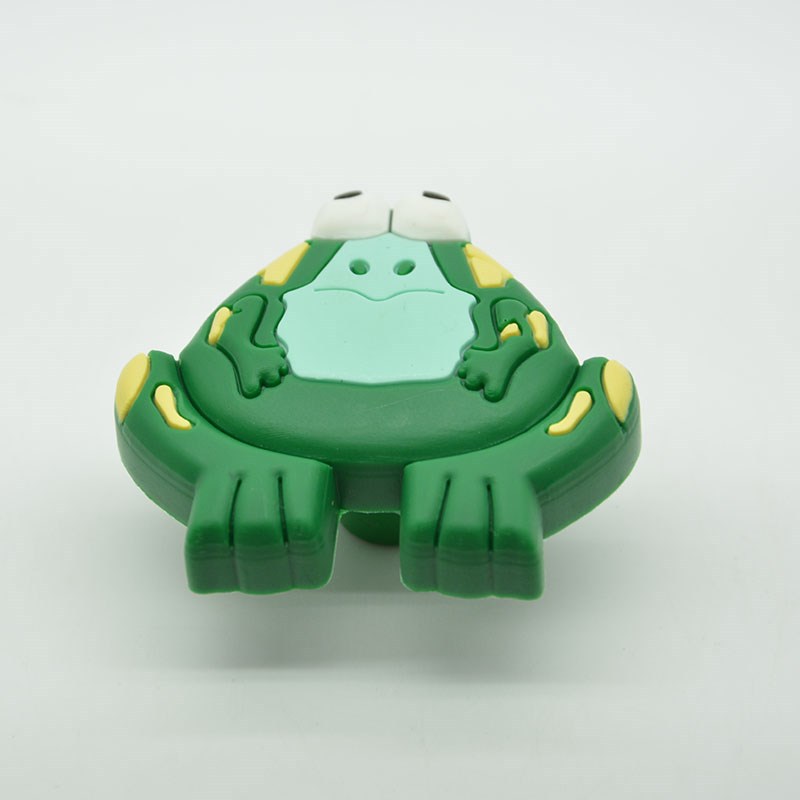 Whole sales Children harm proof  Animation  frog design soft kids furniture handles drawer pulls kids bedroom dresser knobs