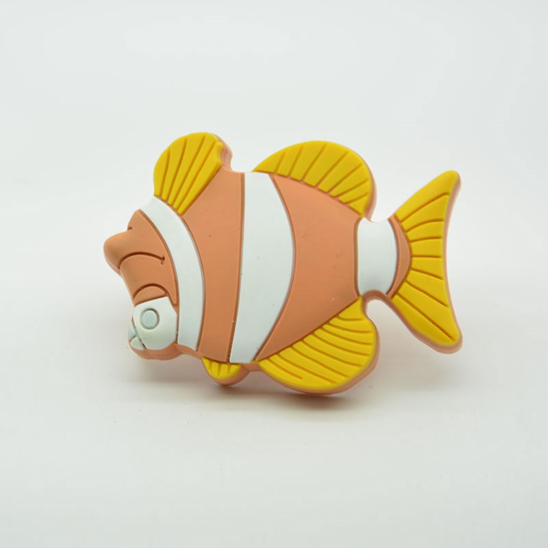 whole sales children harm proof  animation  fish design soft kids furniture handles drawer pulls kids bedroom dresser knobs