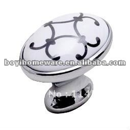 Nice oval ceramic zinc alloy knobs and handles wholesale and retail shipping discount 100pcs/lot T99-PC