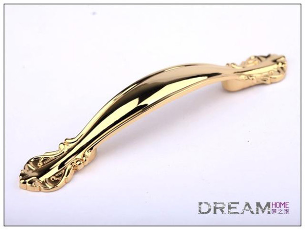 Europe&American simple style fashion funiture handle zinc alloy golden pull for cupboard and drawer  Free shipping