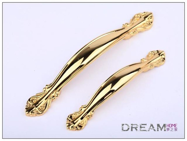 Europe&American simple style fashion funiture handle zinc alloy golden pull for cupboard and drawer  Free shipping