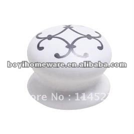Cute kids dresser wardrobe knobs Round circle ring ceramic handle threaded knob wholesale and retail shipping discount N99