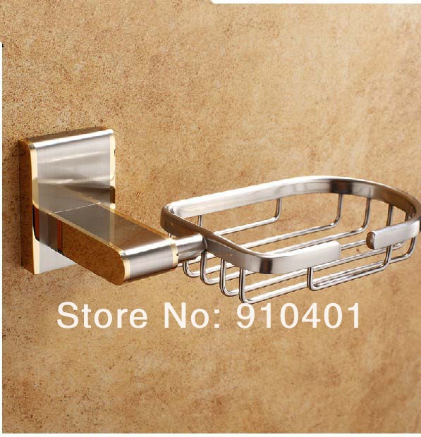 Wholesale And Retail Promotion Antique Golden Wall Mounted Soap Dish Holder Soap Basket Bathroom Accessories