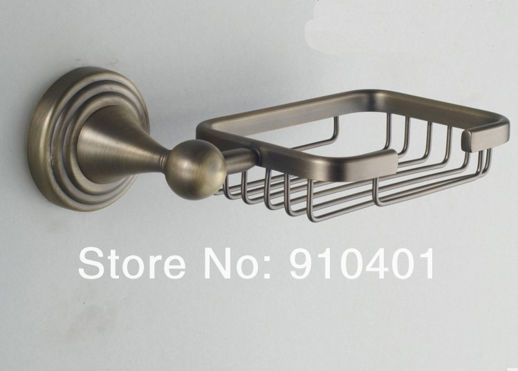 Wholesale And Retail Promotion Classic Antique brass Bathroom Wall Mounted Soap Dish Holder Soap Dishes Basket