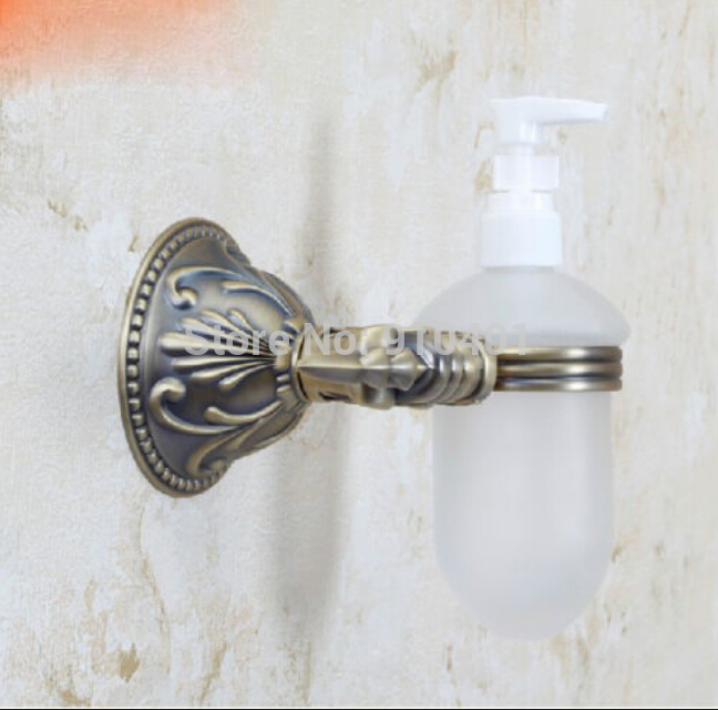 Wholesale And Retail Promotion Modern Antique Bronze Soap Dispenser Wall Mount Bathroom Kitchen Soap Dispenser