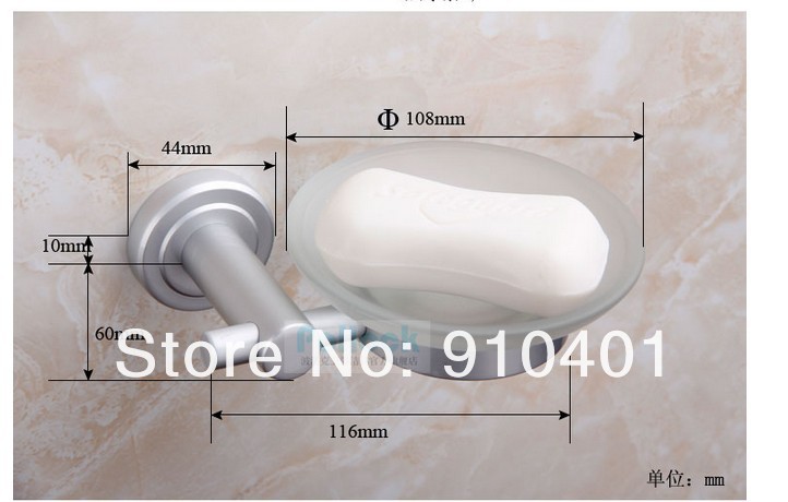 Wholesale And Retail Promotion Modern Luxury Wall Mounted Aluminum Bathroom Soap Dishes Holder With Soap Dish