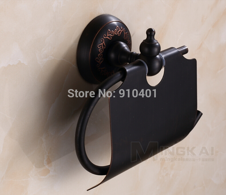Wholesale And Retail Promotion Modern Oil Rubbed Bronze Toilet Paper Holder Roll Tissue Bar Holder Wall Mounted