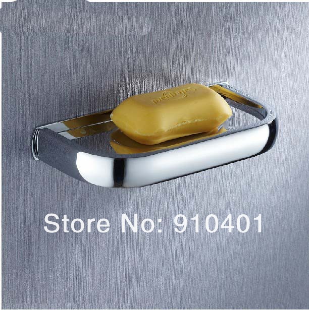 Wholesale And Retail Promotion Modern Wall Mounted Chrome Brass Square Soap Dishes Bathroom Soap Dish Holder