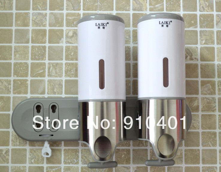 Wholesale And Retail Promotion NEW Bathroom 1500ML Stainless Steel Wall Mounted Liquid Shampoo/ Soap Dispense