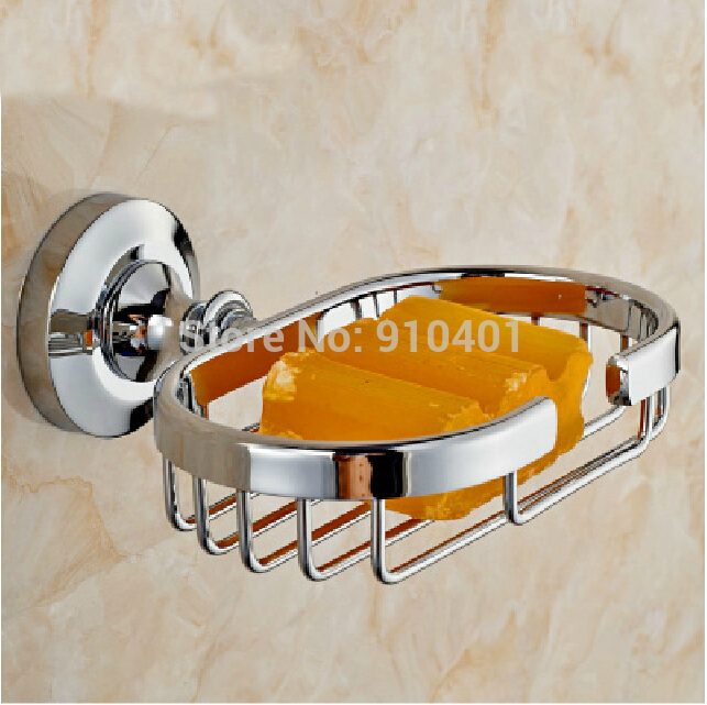 Wholesale And Retail Promotion Round Style Bathroom Soap Dish Holder Wall Mounted Soap Basket Holder Wall Mount