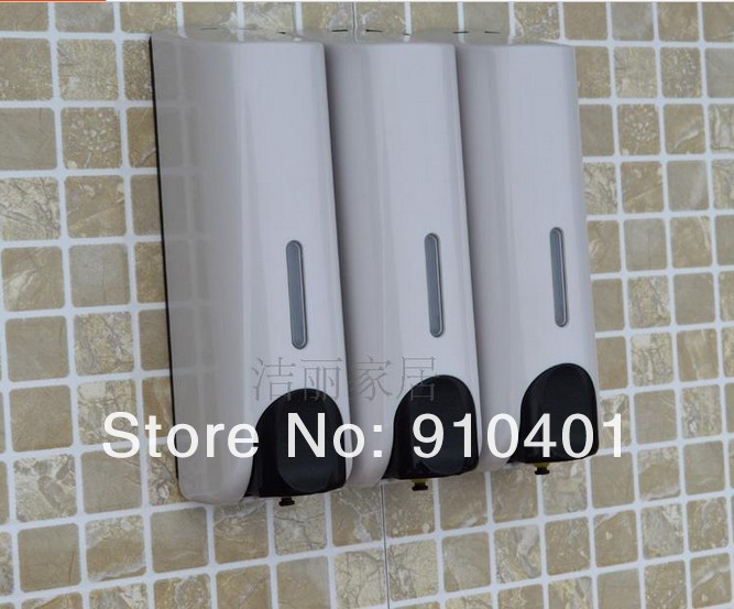 Wholesale And Retail Promotion Wall Mounted Bathroom Hotel Square White Soap Dispenser Wall Mounted Shampoo Box