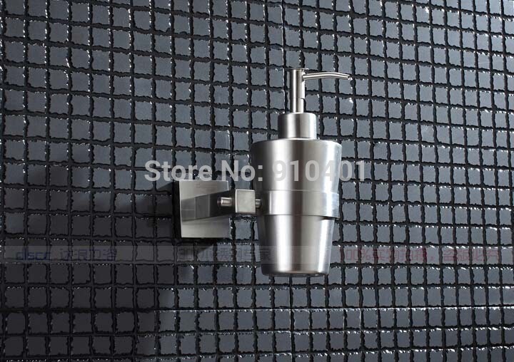 Wholesale And Retail Promotion Wall Mounted Chrome Stainless Steel Bathroom Kitchen Sink Liquid Soap Dispenser
