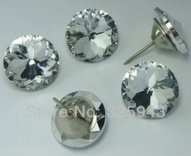 10pcs 30mm New Fashion Furniture Bedroom Wall Decor Sofa Headboard Buttons Nails Crystal Upholstery Decorative