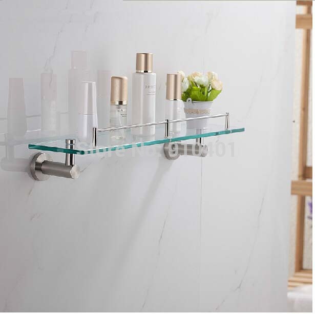 Wholesale And Retail Promotion Brushed Nickel Wall Mounted Bathroom Shelf Cosmetic Shower Caddy Storage Holder