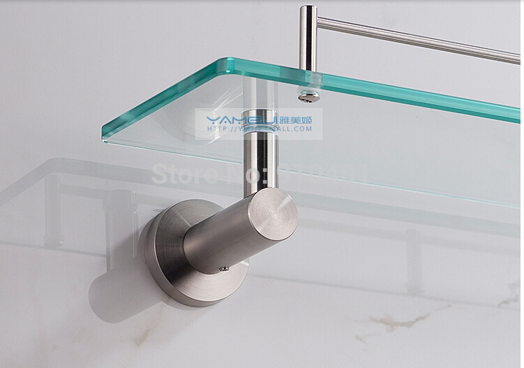 Wholesale And Retail Promotion Brushed Nickel Wall Mounted Bathroom Shelf Cosmetic Shower Caddy Storage Holder