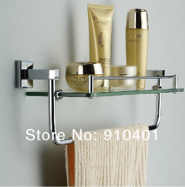 Wholesale And Retail Promotion Chrome Brass Wall Mounted Bathroom Shelf Shower Caddy Cosmetic Storage Holder