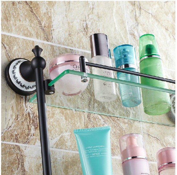 Wholesale And Retail Promotion Luxury Oil Rubbed Bronze Bathroom Shower Caddy Shelf Storage W/ Towel Bar Holder
