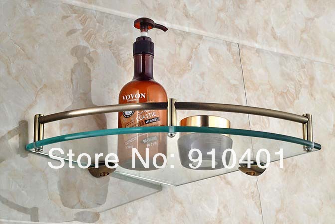Wholesale And Retail Promotion NEW Antique Bronze Wall Mounted Bathroom Accessories Shower Shelf Caddy Storage