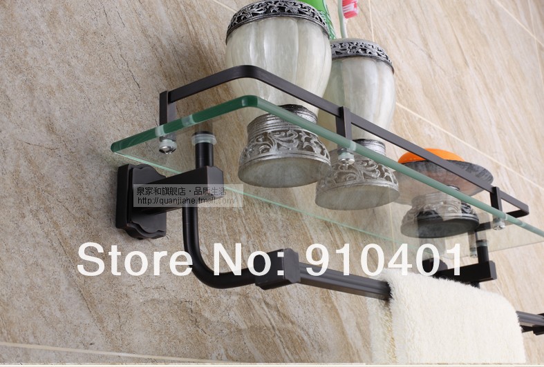 Wholesale And Retail Promotion NEW Luxury Oil Rubbed Bronze Bathroom Shelf Caddy Cosmetic Storage Towel Holder