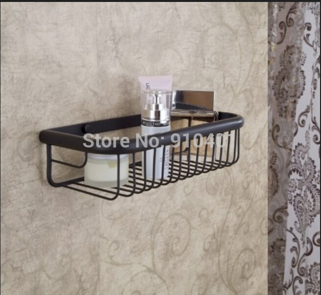 Wholesale And Retail Promotion NEW Modern Oil Rubbed Bronze Wall Mounted Bathroom Shelf Caddy Cosmetic Storage