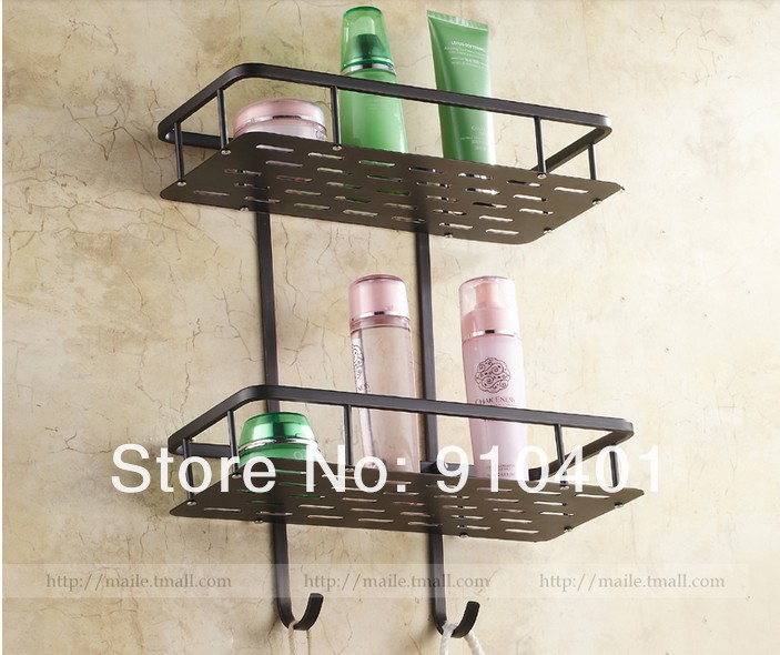 Wholesale And Retail Promotion Oil Rubbed Bronze Wall Mounted Bathroom Shower Caddy Cosmetic Shelf Basket Shelf