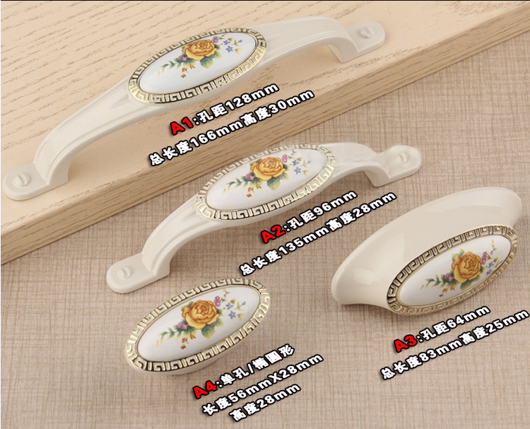 Factory direct sales   Drawer Handle  Cabinet handle  Cupboard  handle  The ivory white paint    Exquisite handle