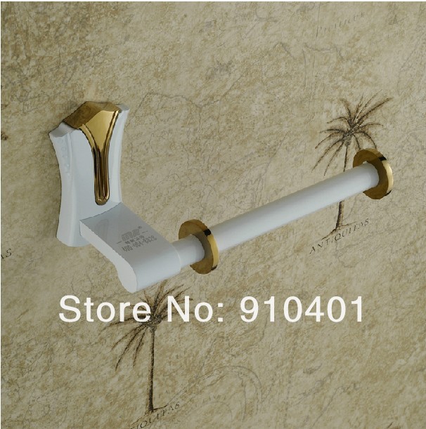  Wholesale And Retail Promotion Modern White Painting Brass Toilet Paper Holder Flower Carved Roll Tissue Holder
