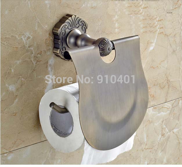 Wholesale And Retail Promotion Antique Brass Flower Base Toilet Paper Holder Tissue Bar Holder Bath Accessories