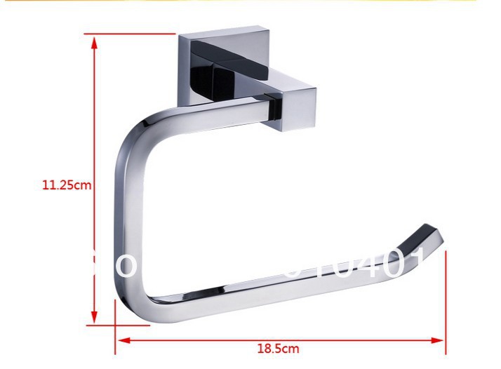 Wholesale And Retail Promotion Bathroom Square Chrome Brass Wall Mounted Toilet Paper Holder Roll Tissue Holder