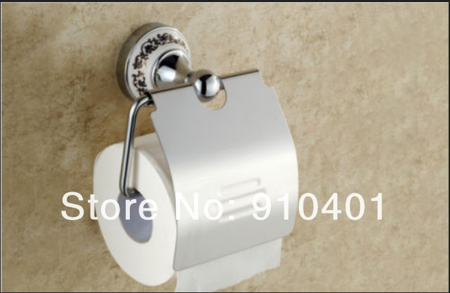 Wholesale And Retail Promotion Chrome Brass Wall Mounted European Toilet Paper Holder Waterproof Tissue Holder