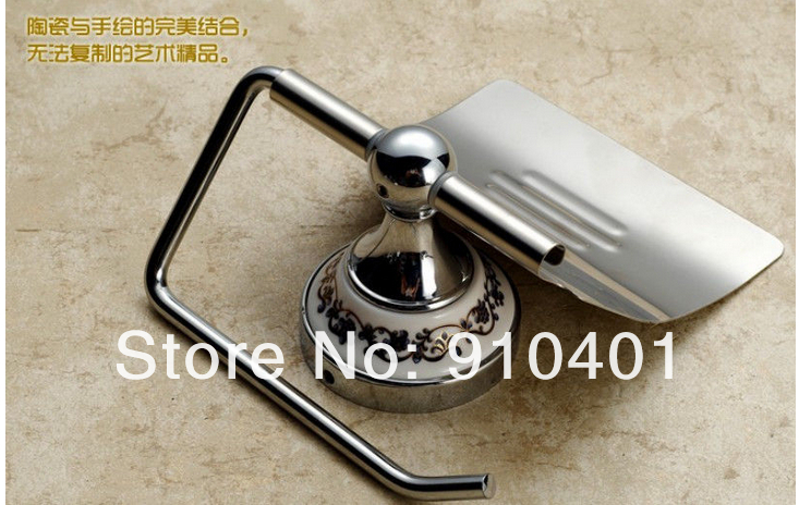 Wholesale And Retail Promotion Chrome Brass Wall Mounted European Toilet Paper Holder Waterproof Tissue Holder