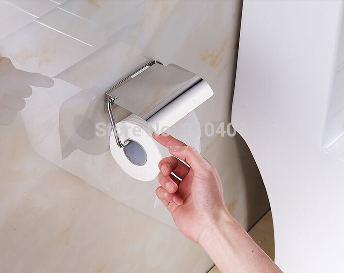 Wholesale And Retail Promotion Chrome Stainless Steel Wall Mounted Bathroom Toilet Paper Holder Tissue Holder