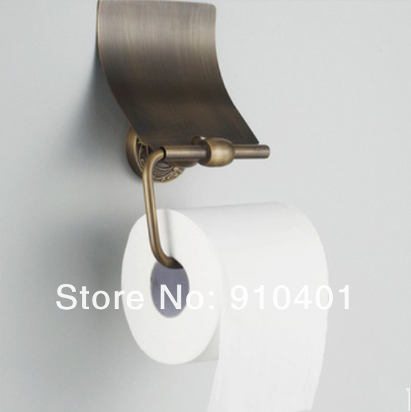 Wholesale And Retail Promotion Flower Carved Antique Bronze Wall Mounted Toilet Tissue Paper Holder Wall Mount