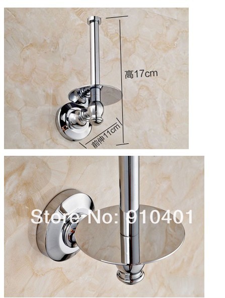 Wholesale And Retail Promotion Luxury Modern Chrome Brass Roll Toilet Paper Holder Wall Mounted Tissue Holder