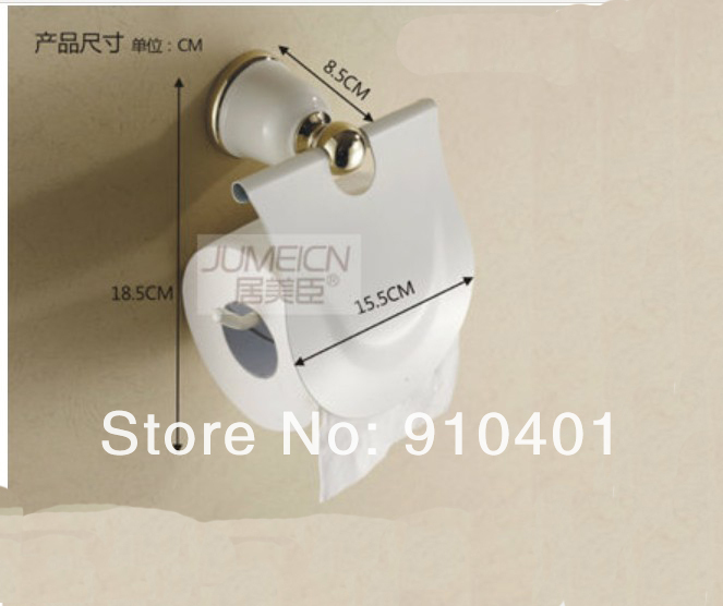Wholesale And Retail Promotion Modern White Painting Bathroom Toilet Paper Holder W/ Roll Cover