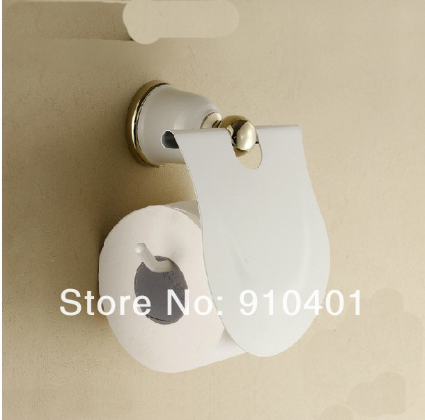 Wholesale And Retail Promotion Modern White Painting Bathroom Toilet Paper Holder W/ Roll Cover