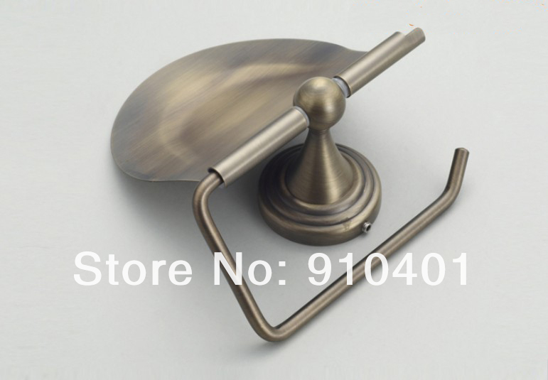 Wholesale And Retail Promotion NEW Bathroom Antique Bronze Wall Mounted Toilet / Tissue Paper Holder With Cover