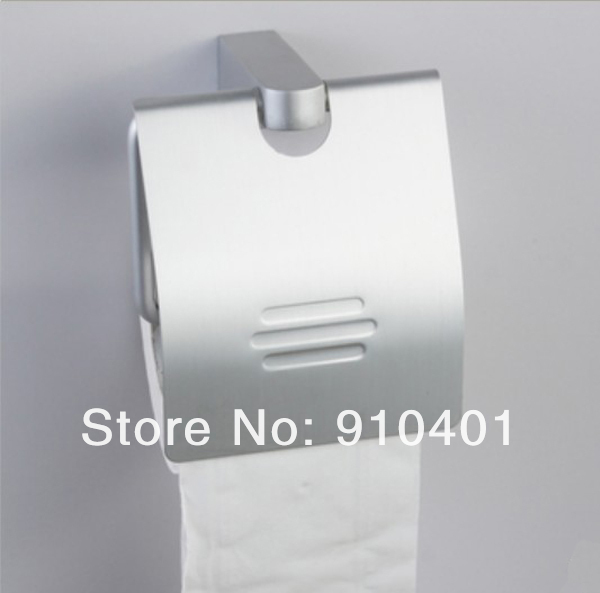 Wholesale And Retail Promotion NEW Lavatory Bath Aluminum Wall Mounted Toilet / Tissue Paper Holder With Cover