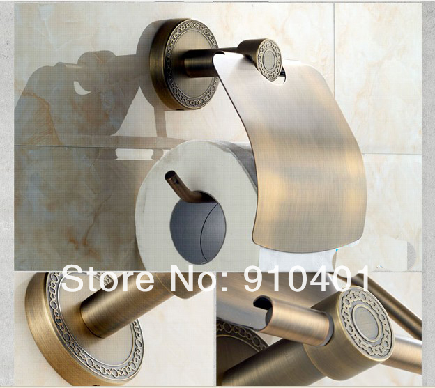 Wholesale And Retail Promotion NEW Wall Mounted Antique Brass Toilet Paper Holder Bathroom Roll Tissue Holder