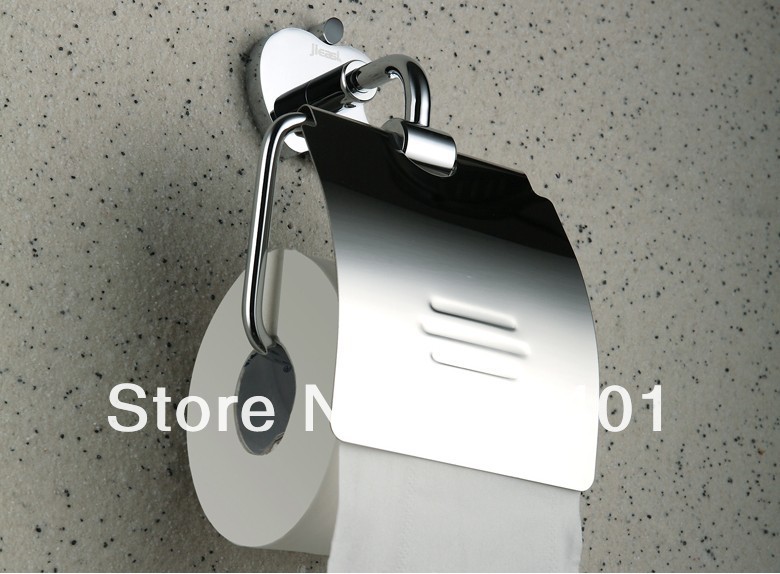 Wholesale And Retail Promotion NEW Wall Mounted Bathroom Chrome Brass Toilet Paper Holder Roll Tissue Holder