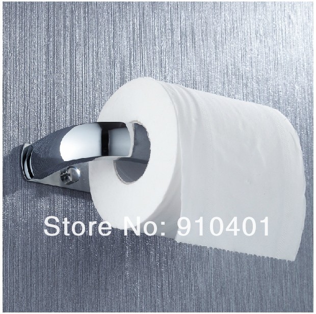 Wholesale And Retail Promotion Polished Chrome Brass Wall Mounted Toilet Paper Holder Single Bar Tissue Holder